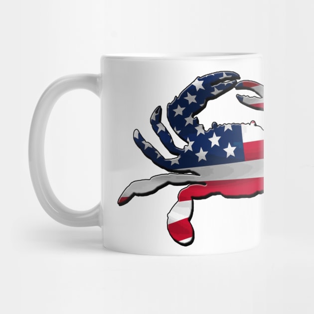 Stars and Stripes crab by Hook Ink